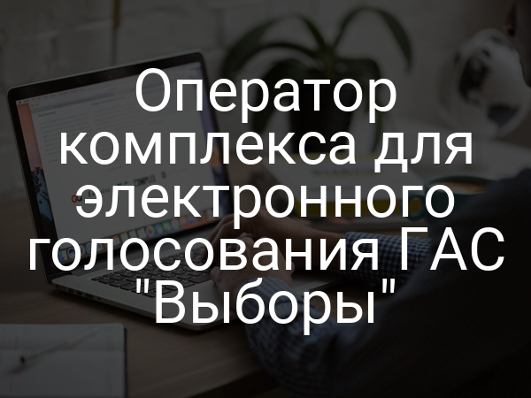 Оператор комплекса для электронного голосования ГАС "Выборы"