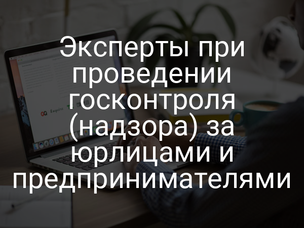 Эксперты при проведении госконтроля (надзора) за юрлицами и предпринимателями