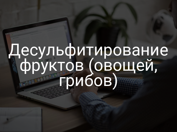 Десульфитирование фруктов (овощей, грибов)