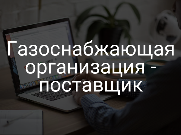 Газоснабжающая организация - поставщик