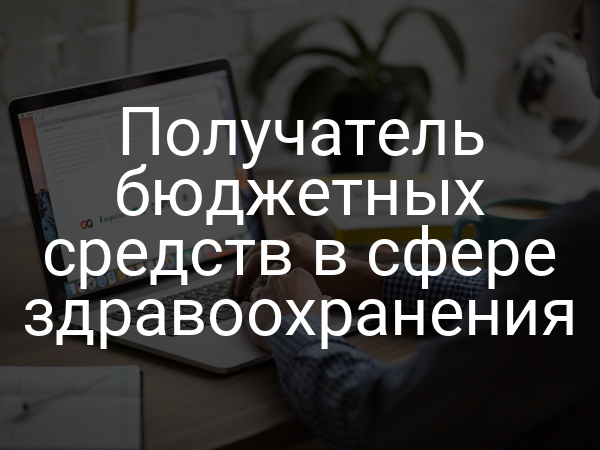 Получатель бюджетных средств в сфере здравоохранения