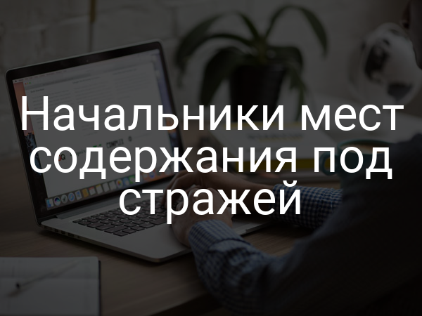 Начальники мест содержания под стражей