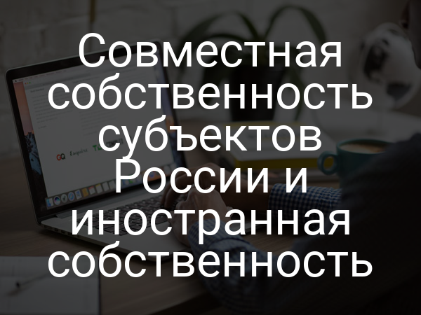 Совместная собственность субъектов России и иностранная собственность