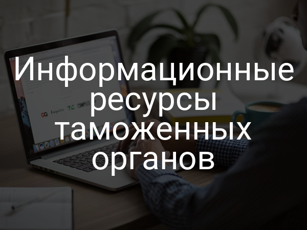 Информационные ресурсы таможенных органов