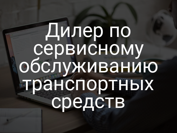 Дилер по сервисному обслуживанию транспортных средств