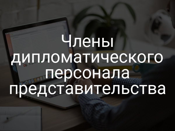 Члены дипломатического персонала представительства
