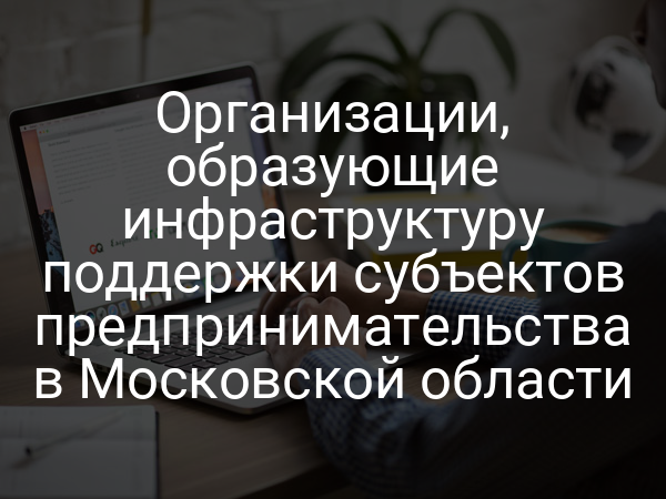 Организации, образующие инфраструктуру поддержки субъектов предпринимательства в Московской области