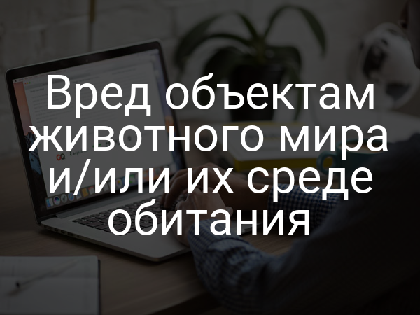 Вред объектам животного мира и/или их среде обитания