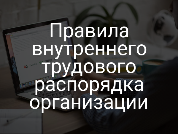 Правила внутреннего трудового распорядка организации