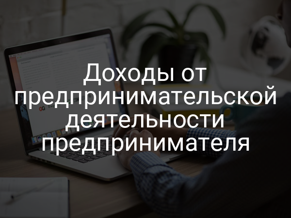 Доходы от предпринимательской деятельности предпринимателя