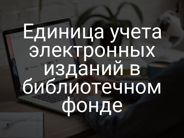 Единица учета электронных изданий в библиотечном фонде