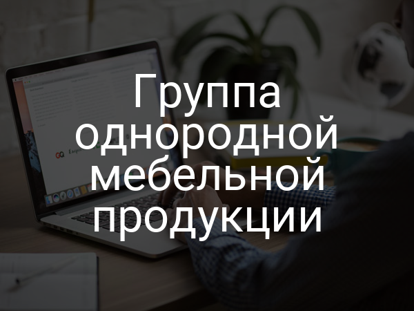 Группа однородной мебельной продукции