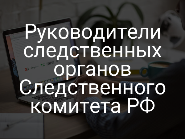 Руководители следственных органов Следственного комитета РФ