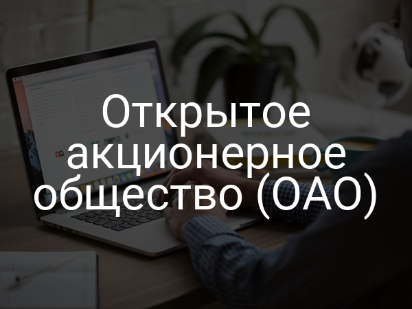 Открытое акционерное общество (ОАО)