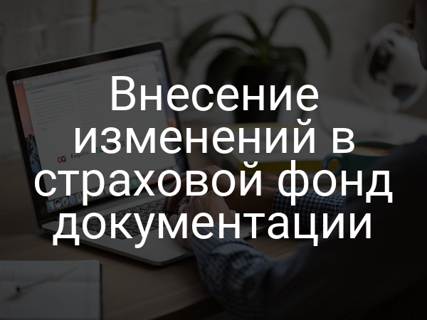 Внесение изменений в страховой фонд документации
