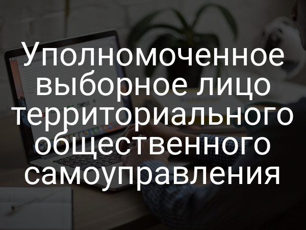 Уполномоченное выборное лицо территориального общественного самоуправления