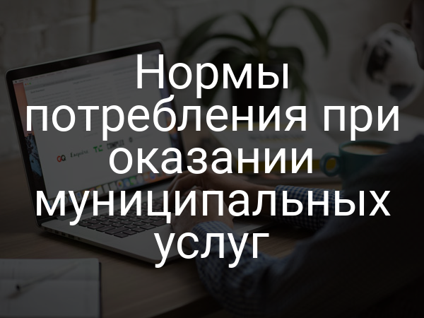 Нормы потребления при оказании муниципальных услуг