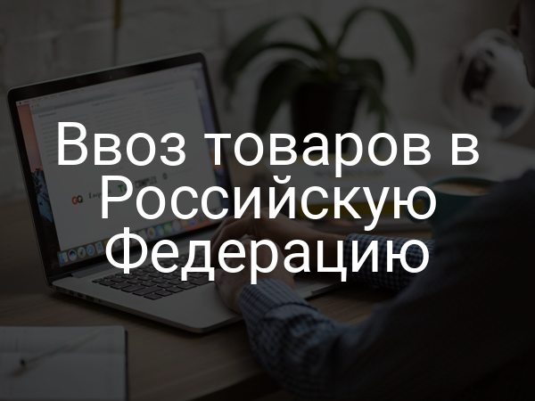 Ввоз товаров в Российскую Федерацию