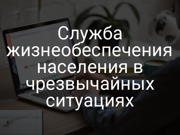 Служба жизнеобеспечения населения в чрезвычайных ситуациях