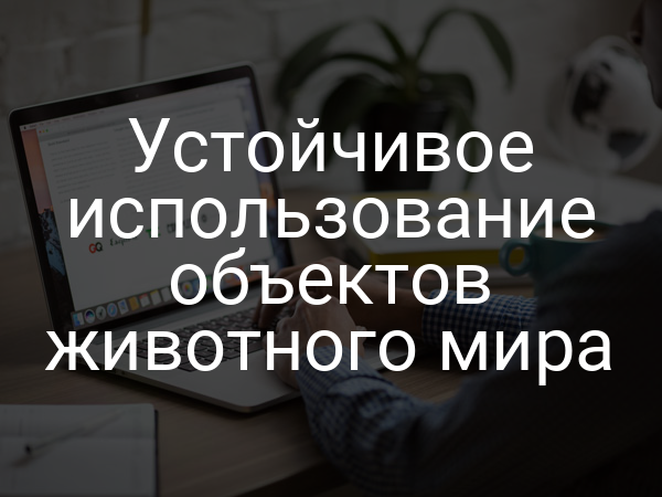 Устойчивое использование объектов животного мира
