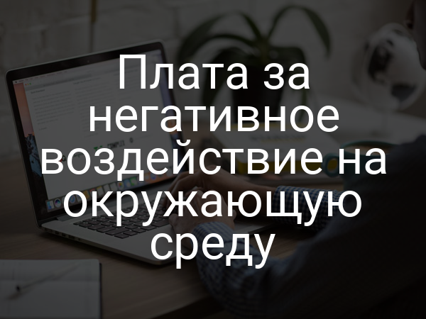 Плата за негативное воздействие на окружающую среду