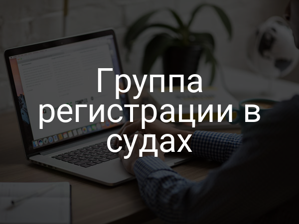 Группа регистрации в судах