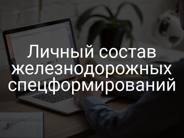 Личный состав железнодорожных спецформирований