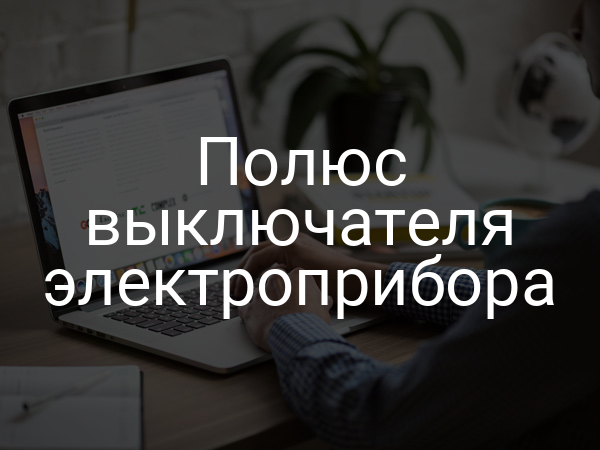 Полюс выключателя электроприбора