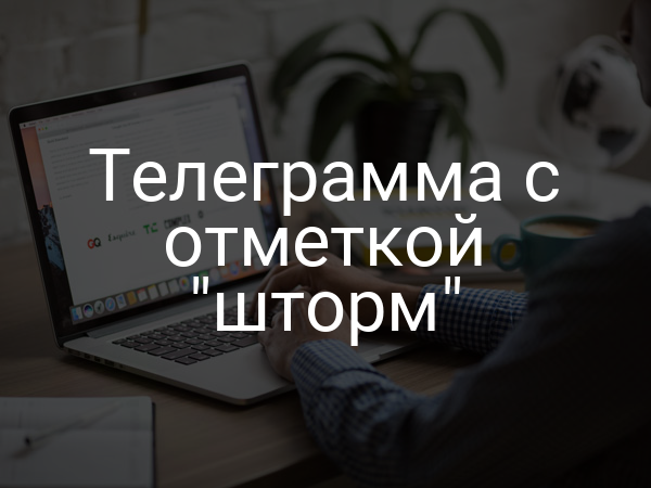 Телеграмма с отметкой "шторм"