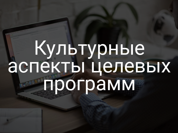 Культурные аспекты целевых программ