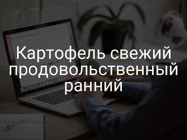 Картофель свежий продовольственный ранний