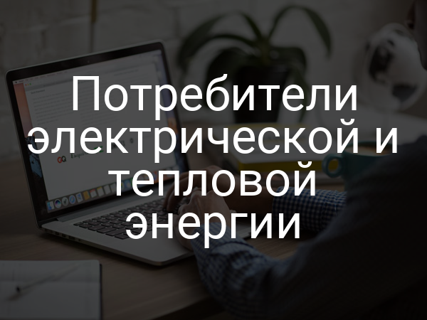 Потребители электрической и тепловой энергии