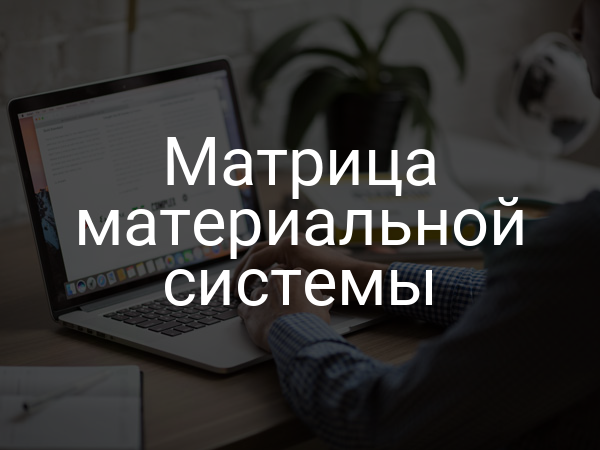 Матрица материальной системы