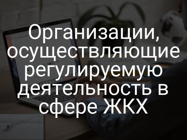 Организации, осуществляющие регулируемую деятельность в сфере ЖКХ