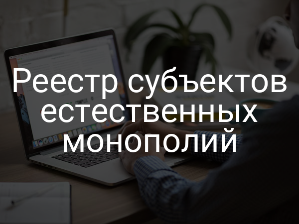 Реестр субъектов естественных монополий