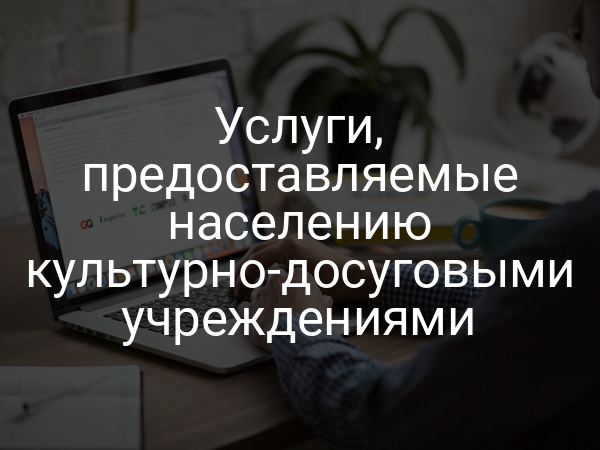 Услуги, предоставляемые населению культурно-досуговыми учреждениями