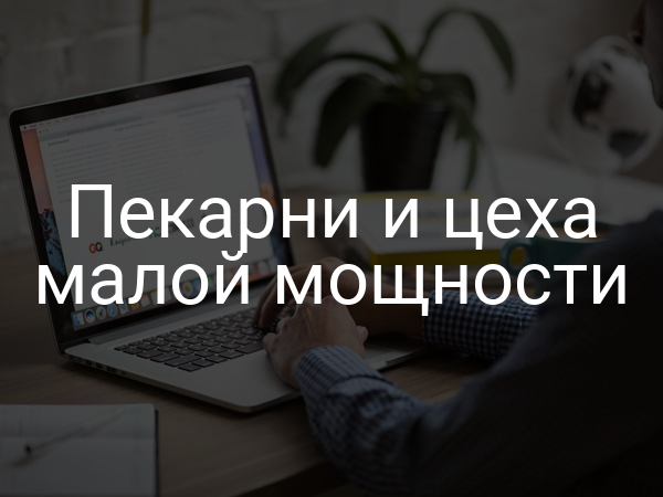 Пекарни и цеха малой мощности