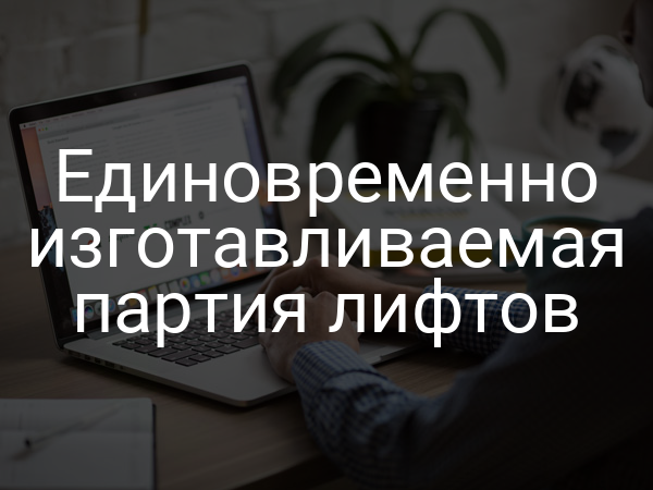 Единовременно изготавливаемая партия лифтов
