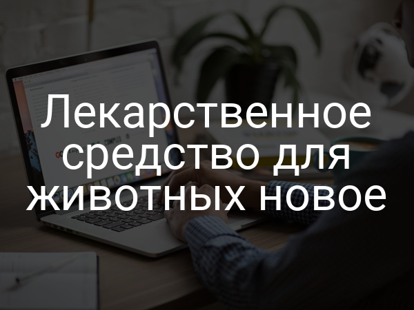 Лекарственное средство для животных новое