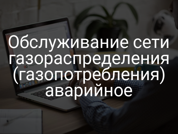 Обслуживание сети газораспределения (газопотребления) аварийное