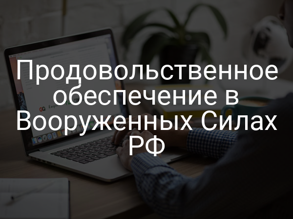 Продовольственное обеспечение в Вооруженных Силах РФ