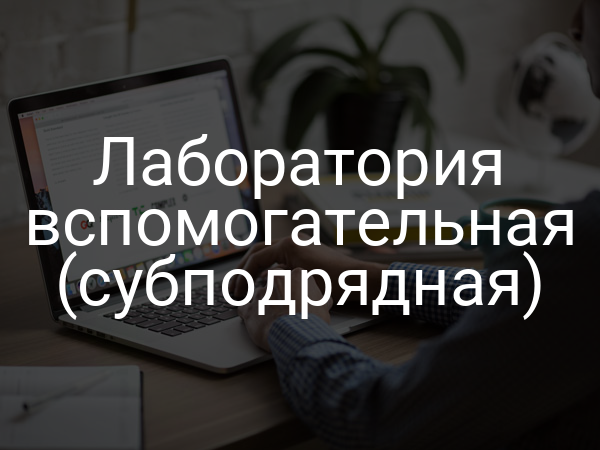 Лаборатория вспомогательная (субподрядная)