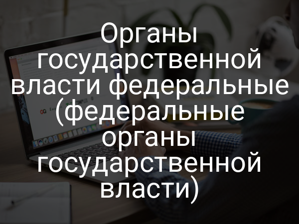 Органы государственной власти федеральные (федеральные органы государственной власти)