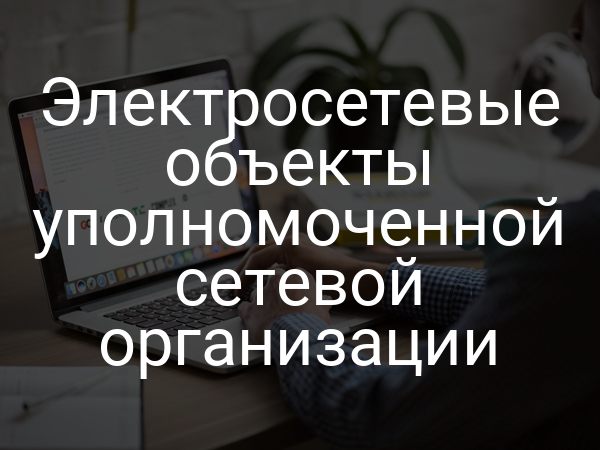 Электросетевые объекты уполномоченной сетевой организации