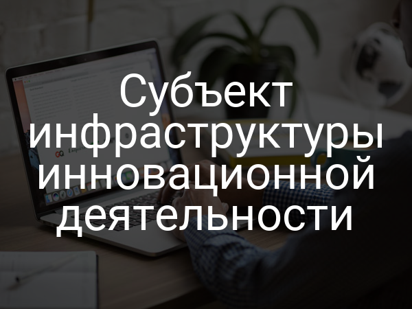 Субъект инфраструктуры инновационной деятельности