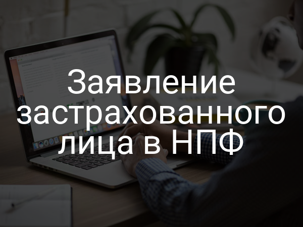 Заявление застрахованного лица в НПФ