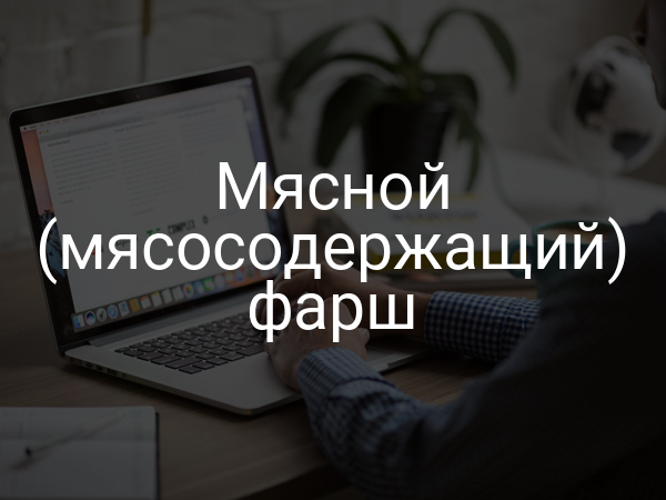 Мясной (мясосодержащий) фарш