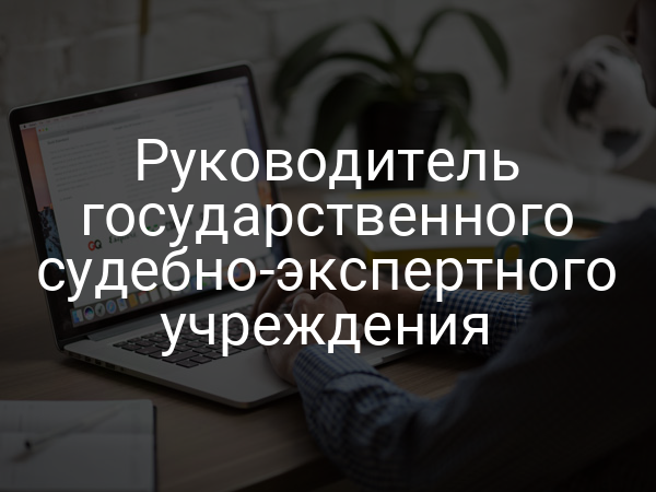 Руководитель государственного судебно-экспертного учреждения