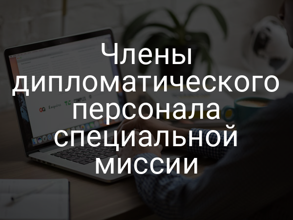Члены дипломатического персонала специальной миссии