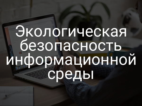 Экологическая безопасность информационной среды